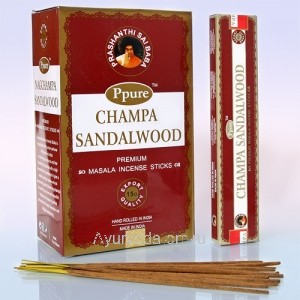 Благовония Ppure Sandal wood,15гр. Индия (Prashanthi Sai Baba)